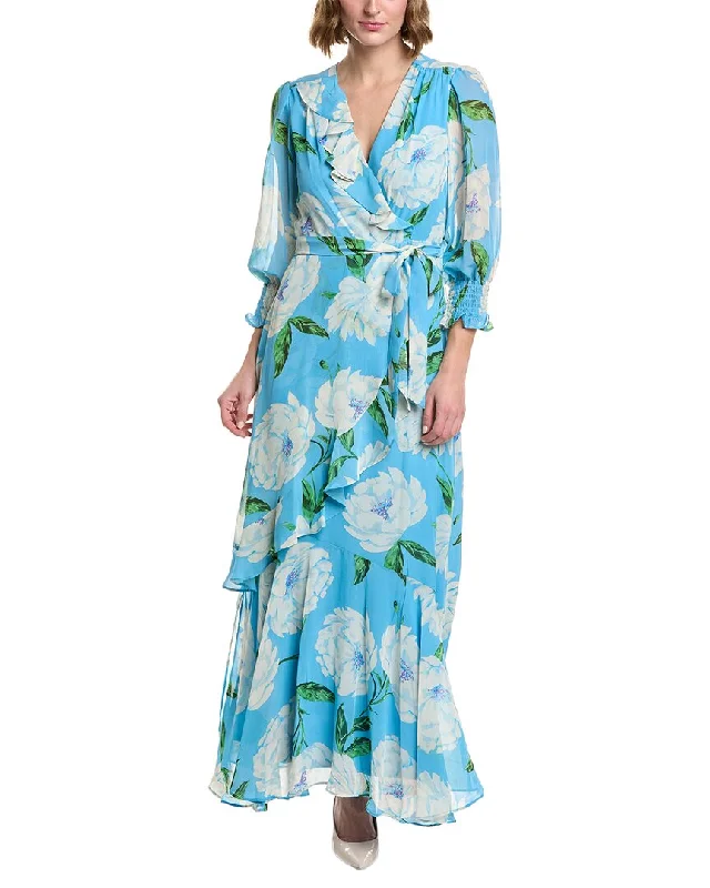 Taylor Printed Chiffon Maxi Dress Trendy A-Line Maxi Dress