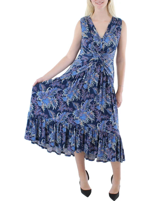 Womens Floral Long Maxi Dress