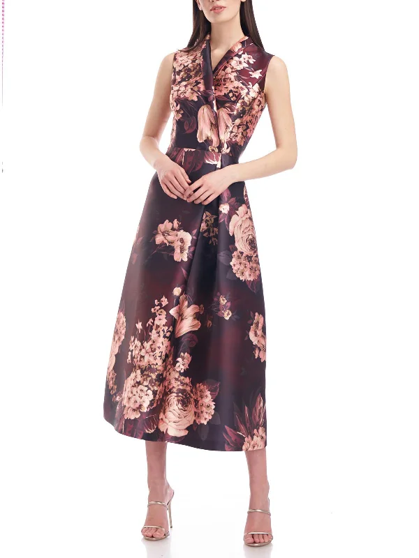 Womens Floral Long Maxi Dress