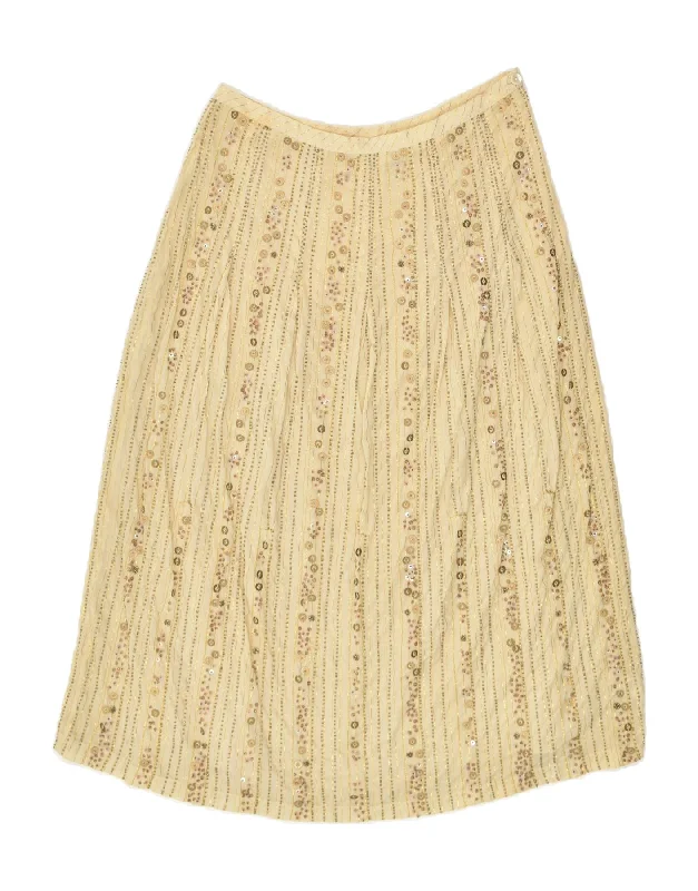 GLENFIELD Womens Straight Skirt IT 44 Medium W30  Beige