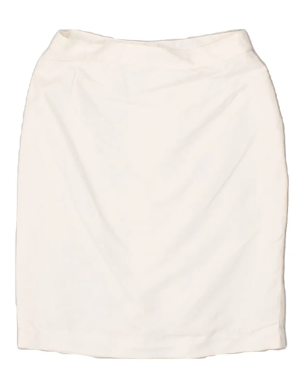 MAX MARA Womens Pencil Skirt UK 16 Large W30 White