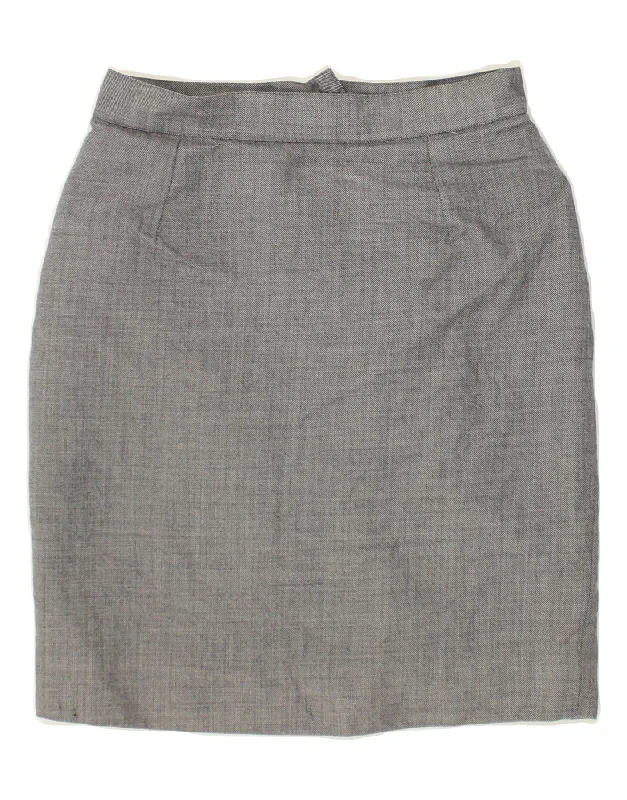 VINTAGE Womens Straight Skirt IT 44 Medium W28  Grey