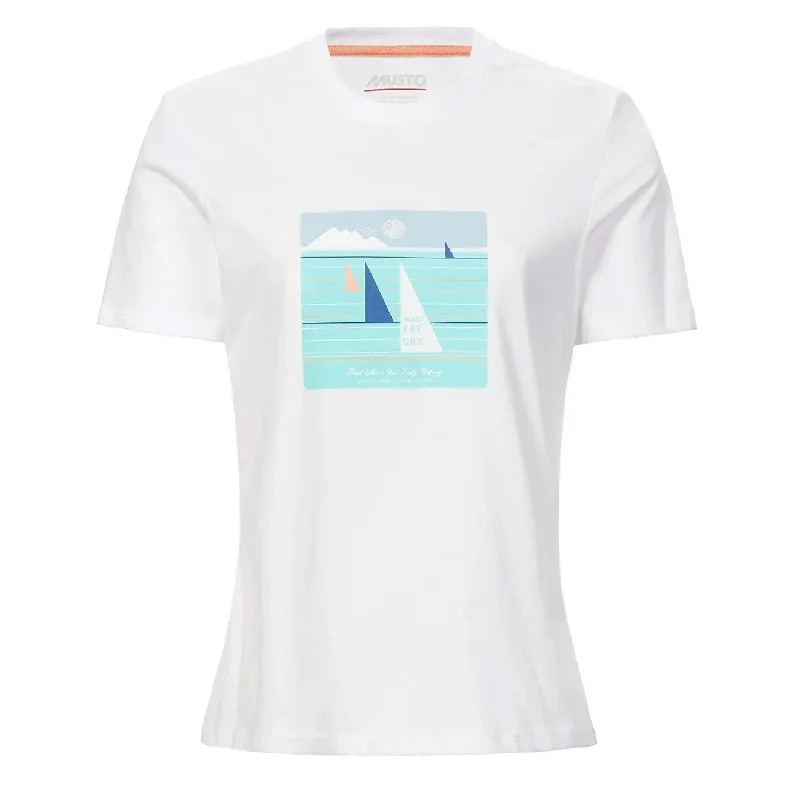 Musto Womens Marina Graphic S/S Tee White