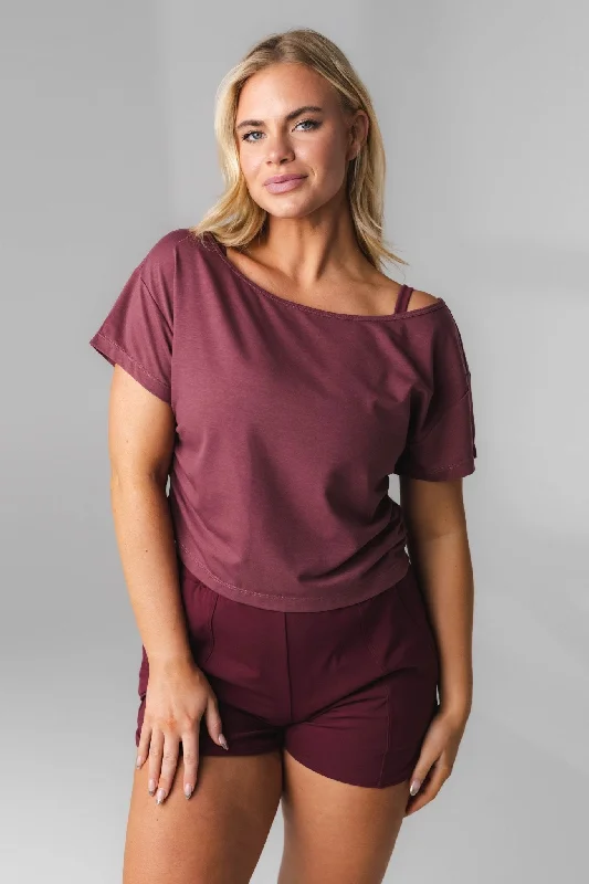 Vitality Versa®  Slouch Tee - Mauve