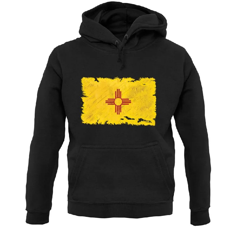 New Mexico Grunge Style Flag Unisex Hoodie