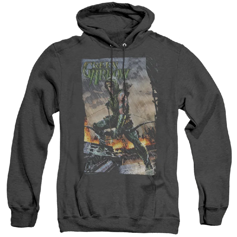 Green Arrow Fire And Rain - Heather Pullover Hoodie