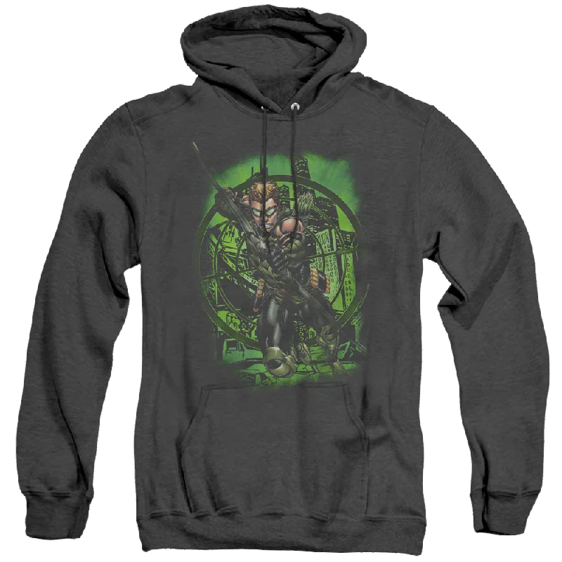 Green Arrow In My Sight - Heather Pullover Hoodie