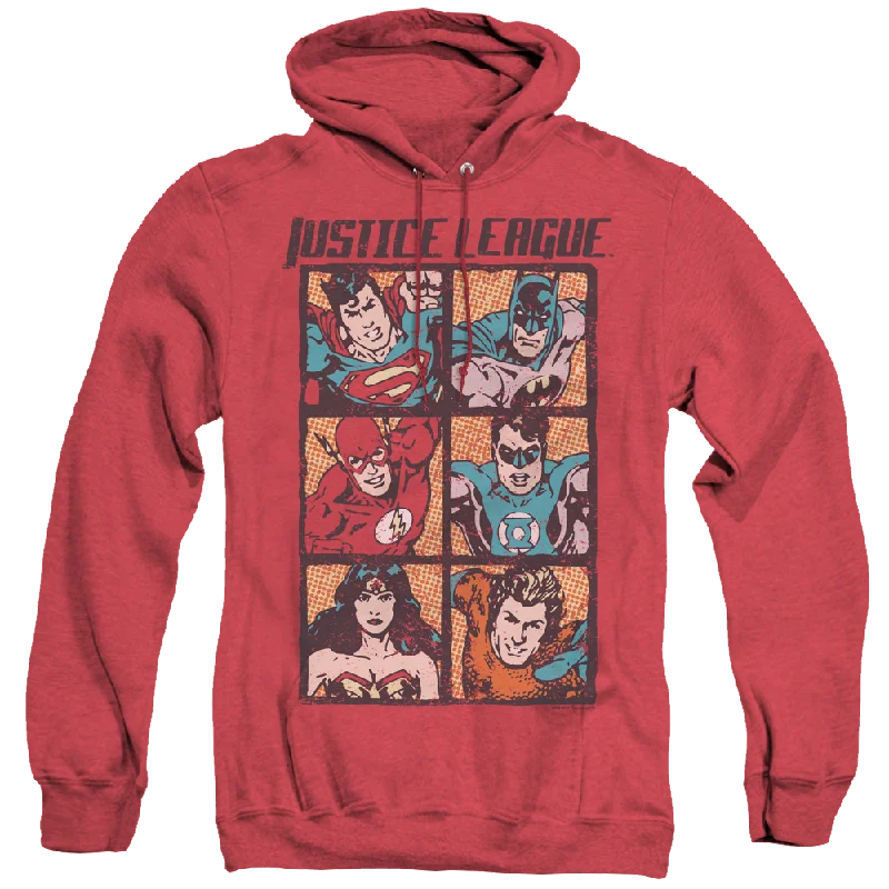 Justice League Rough Panels - Heather Pullover Hoodie