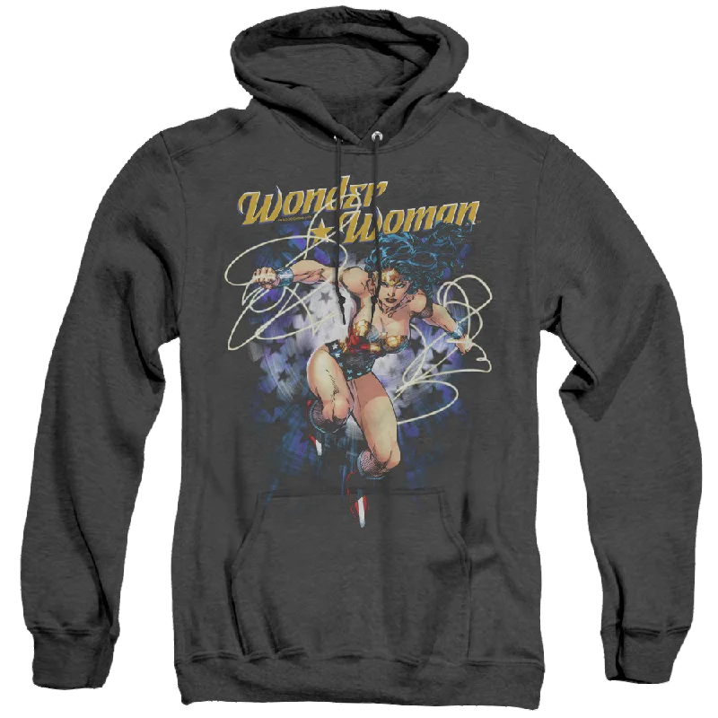 Wonder Woman Starburst - Heather Pullover Hoodie